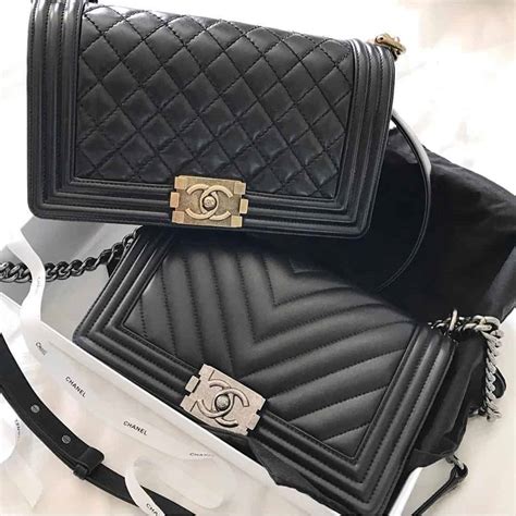 boy chanel handbag black chain fake|chanel boy bag serial number.